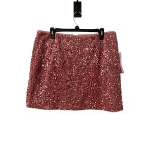 Pink Mini Sequin Skirt Size Medium Cocktail Party Costume Shimmer.